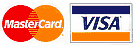 We accept Visa, or Master card.